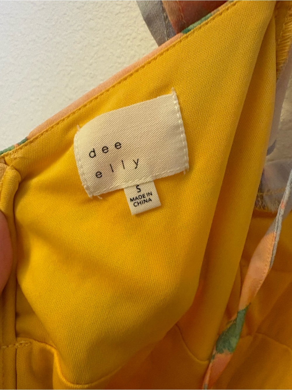 Dee Elly Bright Yellow Floral Dress - Picture 4 of 6